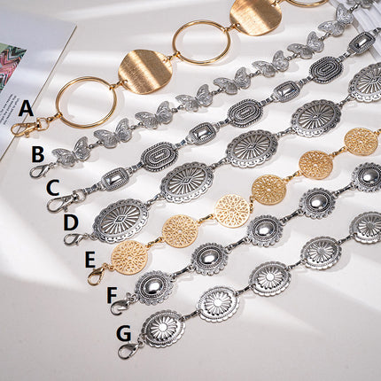 European and American Fashion Metal Waist Chain for Women Retro Popular Bohemian Ethnic Style with Dress Shirt Chain