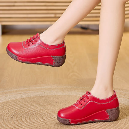 Fleece-lined 2024 spring and summer new Tods women's thick-soled middle-aged and elderly mother's shoes non-slip outer wear casual single-layer shoes women