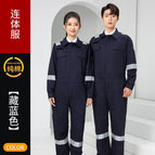 Navy blue cotton summer thin jumpsuit (one piece) / 160/s( 42.5-50kg )