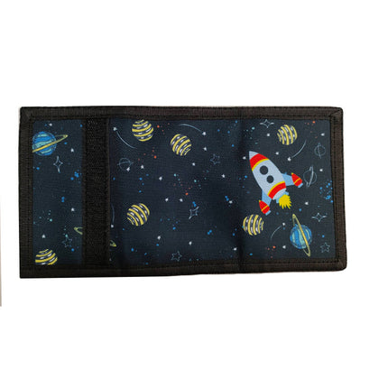 Cross-border Foreign Trade Rope Printed Wallet Mountaineering Buckle Long Three-fold Wallet Portable Coin Purse for Students and Children