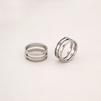 15# stainless steel ring band, 18# inner diameter 18mm, outer diameter 20mm, steel color, 1 piece/pack