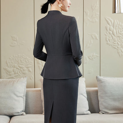 Suit Skirt, Business Attire, Goddess-Style Suit Set, Beauty Salon Front Desk, Hotel Sales Department, Jewelry Store Work Uniform