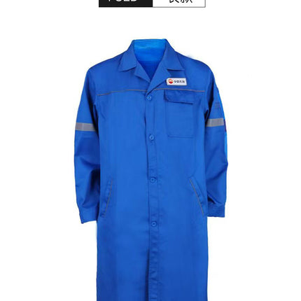Spring and Autumn Petroleum Work Clothes for Men, Long-Sleeved Workwear with Reflective Strips, Gas Station Labor Protection Clothing, Work Uniforms, Labor Protection Clothing