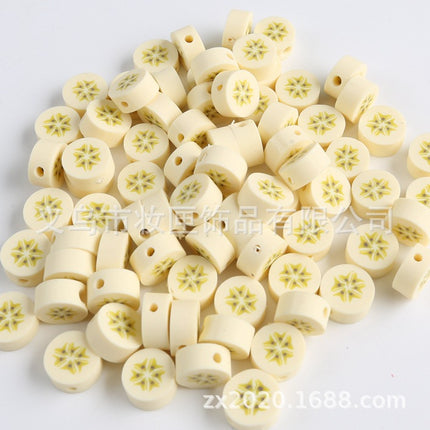 100 a pack of cross-border fruit soft pottery loose beads clay beads diy Amazon material bag accessories mobile phone