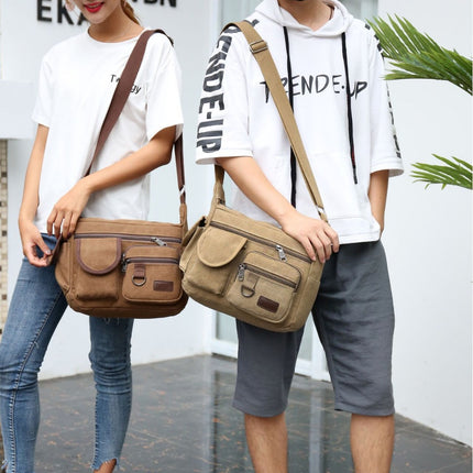 Spring New Men's Bag Canvas Shoulder Bag Men's Crossbody Bag Men's Bag Backpack Casual Sports Bag Fashion Trendy Bag