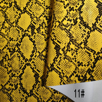 Pu Snakeskin Pattern Leather Fabric, Python Pattern Leather for Bags, Anime Belts, Soft Bags, Headboard Backs, Artificial Leather with Animal Prints