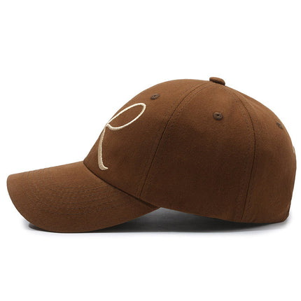 Guannuo Hat South Korea Embroidered Big Head Baseball Cap Women's Face Small Cap Wide Brim Big Face Widened Hat