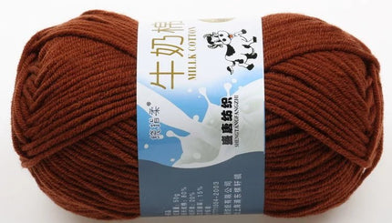 Five-Strand Milk Cotton Wool Ball Wholesale Medium Thick Thread Crochet Doll Shoes Scarf Handmade DIY Knitting Material Package
