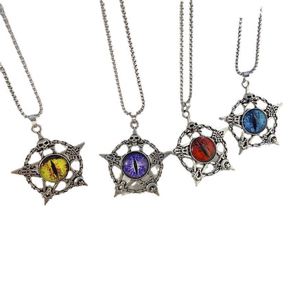 Personalized fluorescent jewelry trendy men's domineering eyes accessories luminous necklace men's trendy all-match brother pendant