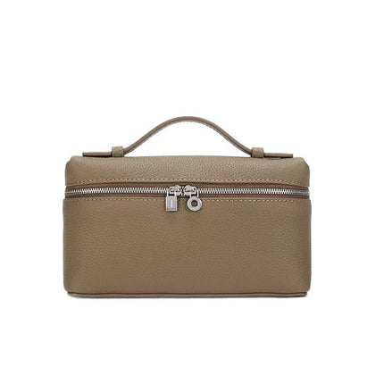 Lp Lunch Box Bag 2025 New First-Layer Cowhide Box Bag High-Quality One-Shoulder Satchel Cross-Body Genuine Leather Women's Bag Cross-Border