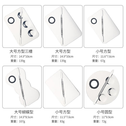 Factory spot stainless steel palette palette with palette bar nail beauty makeup set color palette tools