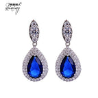 Blue white earrings (ear pin)
