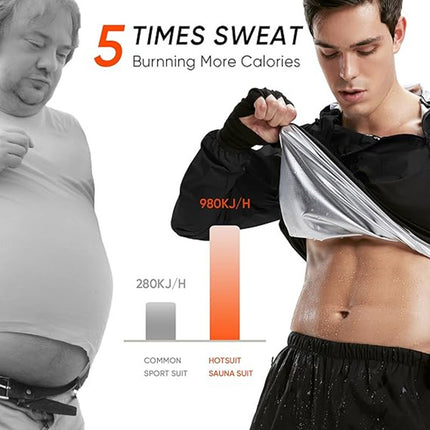 Cross-border Men's Sports Sweat-wicking Sauna Clip Overcome Hat Rustic Clothes Fitness Clothes Exercise Sports Sweat Clothes suit