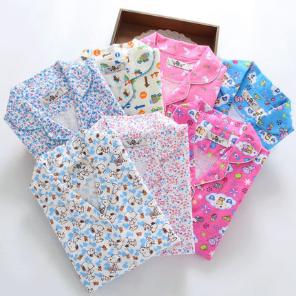 Brushed pajamas women's Japanese-style cotton flannel Spring and Autumn new warm non-printed same style outdoor home wear suit