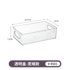 4501. transparent refrigerator box - wide & short style, single unit [no lid] stackable