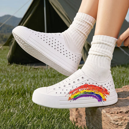 Hole shoes women's thick-soled summer small white shoes increased thick outer wear lightweight sandals breathable waterproof beach shoes wholesale
