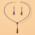 446 sapphire blue necklace + earrings
