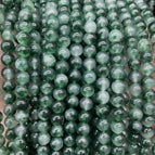 4mm (about 90) a piece / Flower green water grass chalcedony