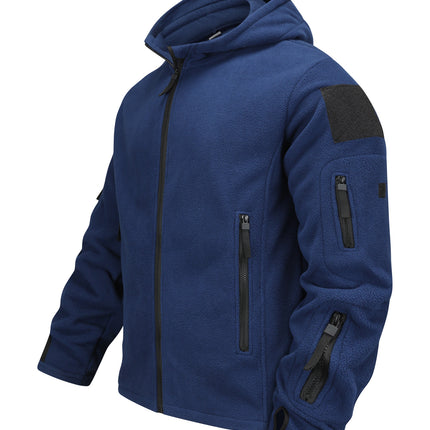 Cross-border New Hot in stock Men's Outdoor Warm Fleece Cold-proof Charge Clothes Style Hat Clothes Hooded Outer Jacket
