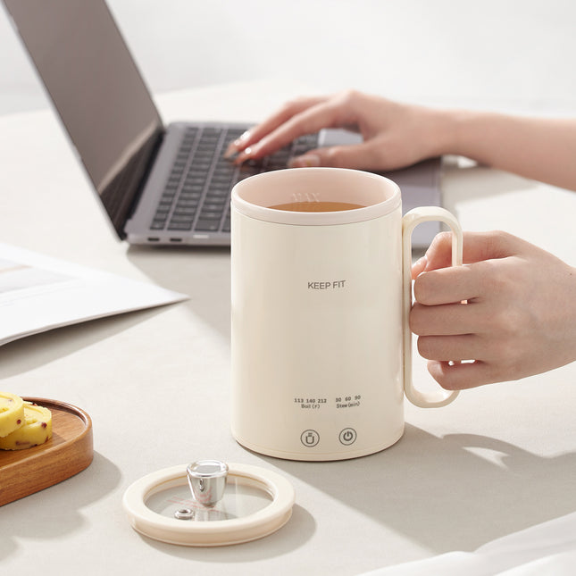 Portable Boiling Cup for Tea Mini Timing Electric Stew Kettle Electric Stew Health Cup Stew and Boiling Integrated Automatic Electric Boiling Cup