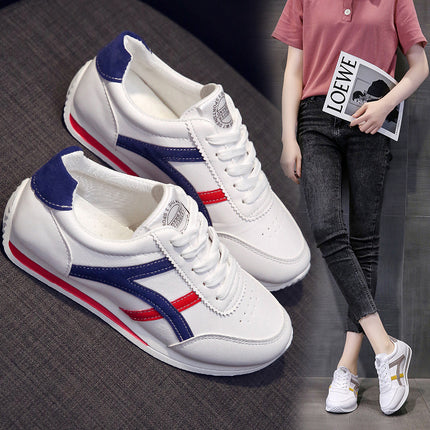 Sports White Shoes Women's 2025 New Autumn Breathable Women's Shoes Internet Celebrating Fashion Forrest Gump Shoes All-match Flat Trendy Shoes