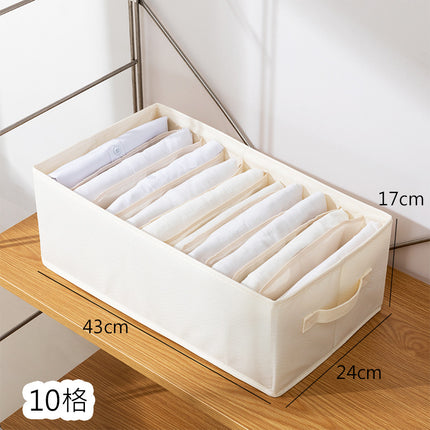 Pants Clothes Storage Artifact Partition Box Jeans Partition Organizer Bag Household Wardrobe Layered Clothes Stacking Box