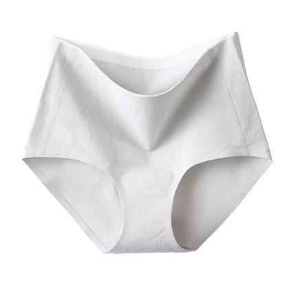 Cross-Border Hot-Selling High-Waisted Pure Cotton Crotch Panties, Feminine, Antibacterial, All-Cotton, Simple, Comfortable, Breathable, Solid Color Briefs