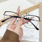 Black silver frame / Anti-blue light