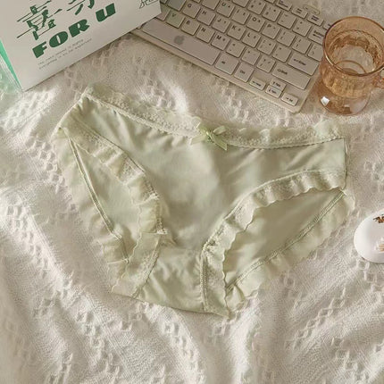 New Cream Girl Underwear Solid Color Seamless Quick-Drying Lace Sexy Ultra-Thin Summer High-End Thin Mask Shorts