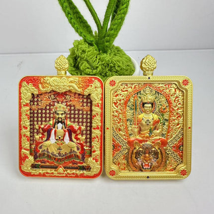 2025 New Dragon Wuye Zodiac Thangka Pendant Wuye Manjushri Double-Sided Copper Gilded Twelve Zodiac Mascot