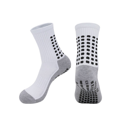 Mid-Tube Glue Anti-Slip Football Socks Polka Dot Decoration Adult and Children Sports Socks Towel Bottom Shock Absorption Wholesale