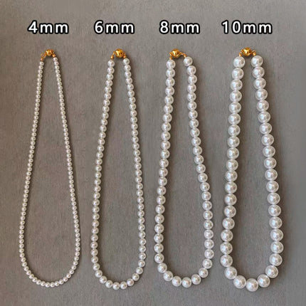 Shijia Aurora Pearl Necklace Women's Magnetic Buckle Sweater Necklace Women's Light Luxury Niche Neck Chain 2024 New Explosions