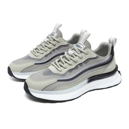 Wholesale Men's Shoes 2024 New Summer Breathable Fashionable All-match Increased Soft Bottom Casual Running Sports Dad Trendy Shoes
