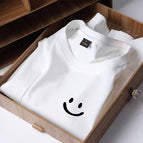 Ice silk short sleeve white smiley face / M (40.00 kg-50.00 kg can wear)