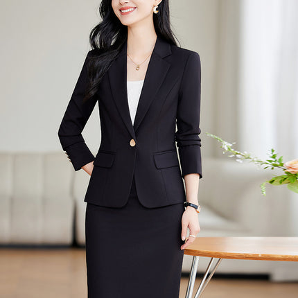 Goddess Fan Suit suit Women's 2024 Spring and Autumn New Professional White Collar Interview Work Clothes Slim Two-piece suit Pants