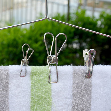 huazhen stainless steel clip solid spring clip 6.5cm small wire clip underwear clip/socks rack pants clip non-magnetic