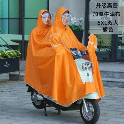 Extra Large and Thickened Electric Vehicle Raincoat Poncho for Adults, with a Visible Window, Storm-Proof, Wholesale Protection