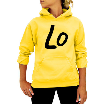 Ebay/wish Amazon Foreign Trade Cross-border LO Letter Printing Hooded Wear Autumn and Winter European and American Women's Jacket