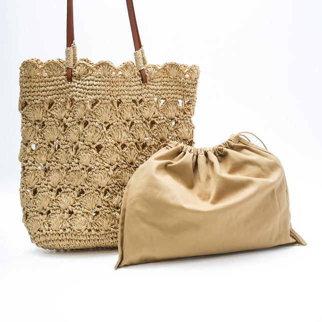 New Hollow Straw Bag, Handmade Crocheted Bag, Women's Large-Capacity Portable Tote Bag, Seaside Vacation Beach Bag