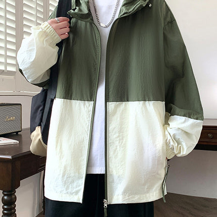 Summer Upf50+ Sun Protection Clothing for Men, Thin Breathable Anti-Uv Sports Jacket for Couples, Loose Ice Silk Sun Protection Clothing