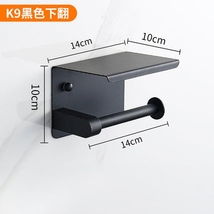 Stainless Steel Paper Towel Holder Without Punching Bathroom Toilet Paper Shelf Storage Rack Toilet Paper Towel Box Roll Paper Holder