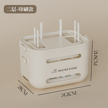 Router wifi storage box TV set-top box storage rack socket wire arrangement desktop wireless light cat placement