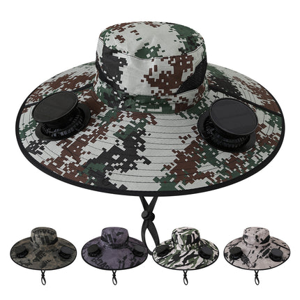 [5581 People Collected] Large Brim Fisherman Hat Men's Summer Sun Protection Hat with Large Brim Breathable Sun Hat by