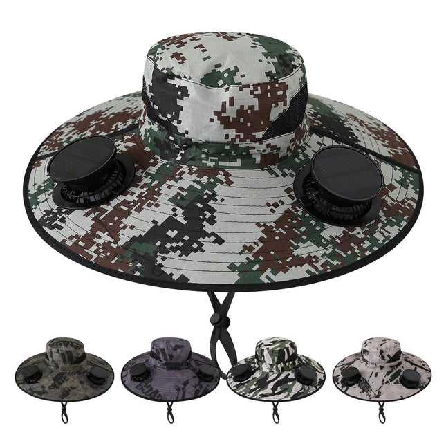 [5581 People Collected] Large Brim Fisherman Hat Men's Summer Sun Protection Hat with Large Brim Breathable Sun Hat by