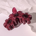 Burgundy three flowers-9cm / Standard