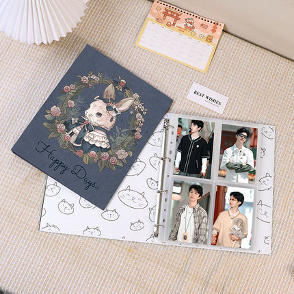New a4 Loose-leaf Folder Office Information Test Paper Storage Folder 4-hole O-hole Holder Star Card Book Shell