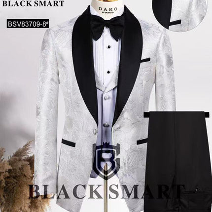2024 Autumn and Winter New Cross-border plus size Green Fruit Collar Jacquard European and American Suit BLACK SMART Dress Performance