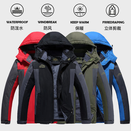 Winter Outdoor Windproof Jacket Dad's Large Size Outwear Removable Liner Cotton Outwear Grandpa Warm Cotton Outwear Export