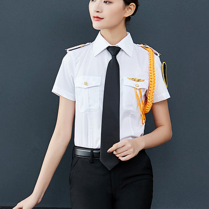Women's security uniform concierge clothes shirt suit security property work clothes White spring and autumn summer professional work clothes