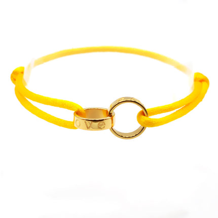 Cross-border supply Foreign Trade hand-woven couple stainless steel bracelet love double ring bracelet adjustable bracelet